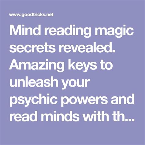 Eerie mind reading magic presentation